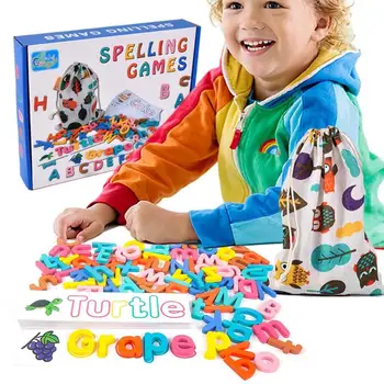 Орфографическая игрушка Деревянные словесные блоки, подбирающие буквы, забавная игрушка-заклинание, развивающая игрушка, английская игра-заклинание для произношения слов