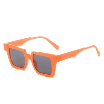 Новый Роскошный бренд, Дизайнерские Радужные Квадратные Солнцезащитные очки, Женские и Мужские Солнцезащитные очки в стиле хип-хоп, модные Винтажные Панковские Прохладные оттенки