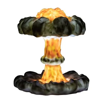 Креативная Настольная Декоративная Лампа Ядерный взрыв Грибовидное облако Светодиодная Настольная лампа с непрерывной Регулировкой Яркости Художественная лампа 3D Печать