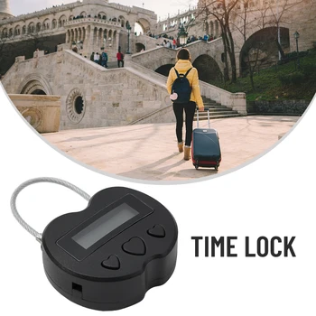 Прочный навесной замок Smart Time Lock ABS, горячая распродажа, многофункциональный перезаряжаемый, пригодный для обеспечения безопасности в аэропортах и путешествиях