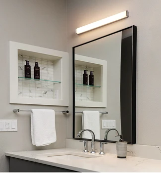 Современный светодиодный настенный светильник 450 мм AC90-260V, водонепроницаемый светильник для ванной комнаты, настенный светильник, белый